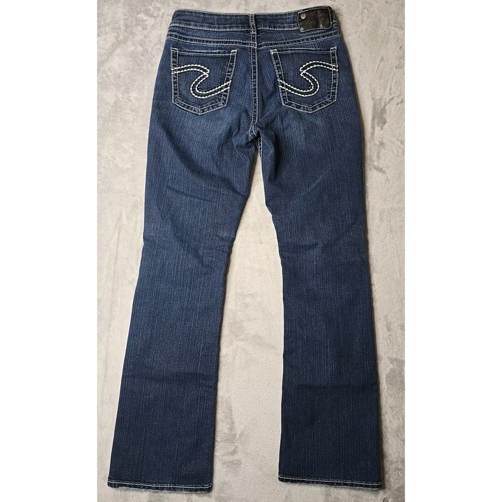Silver Jeans Womens W28 L31 Suki High Rise Slim Bootcut Blue Super Stretch